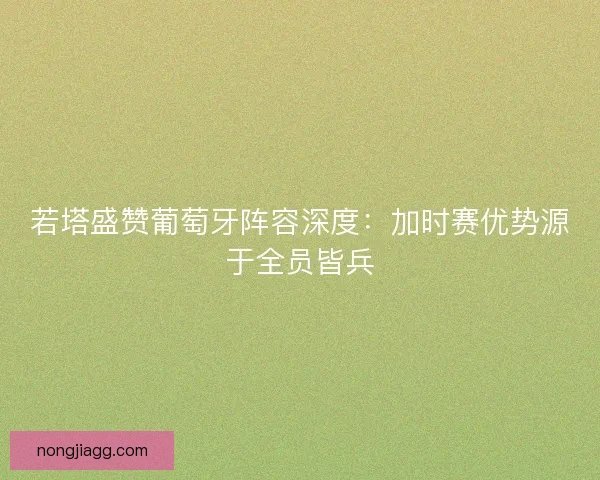若塔盛赞葡萄牙阵容深度：加时赛优势源于全员皆兵